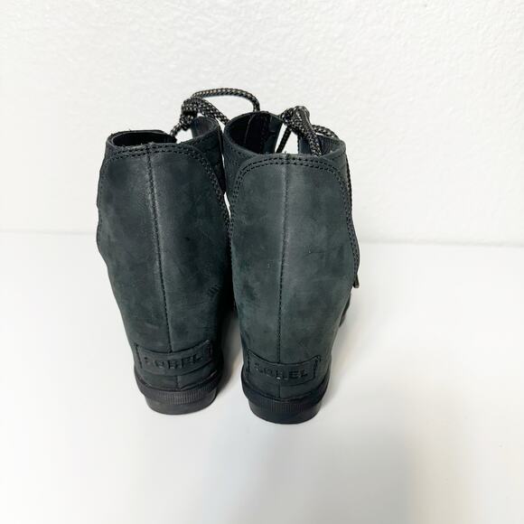 Sorel Womens Joanie II Lace Up Gladiator Wedge Sandals in Black Size 8.5 - Picture 8 of 10